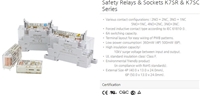 Safety Relays & Sockets K7SR & K7SC Series