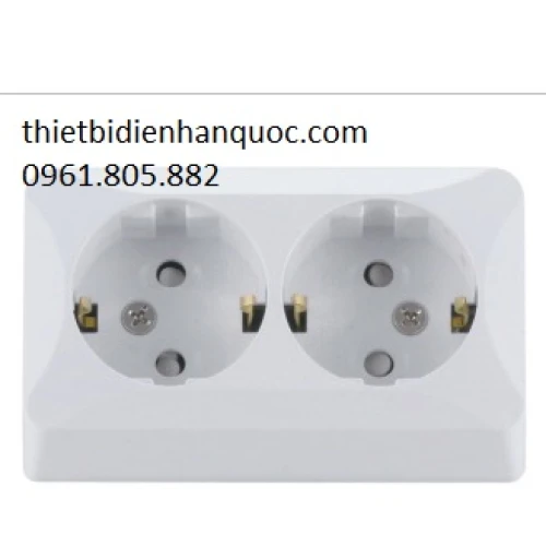 Ổ cắm nổi 2 lỗ Hàn Quốc DYCN-G2B